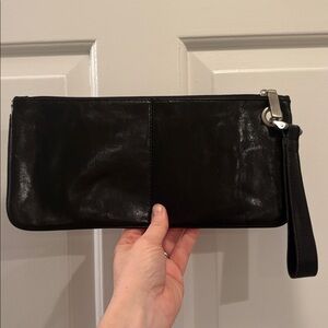 HOBO Black Leather Long clutch